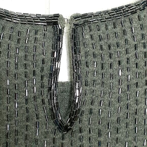 Vintage Lauren Ralph Lauren Sleeveless Wool/Cashmere Top Beaded Size Small - Picture 4 of 6